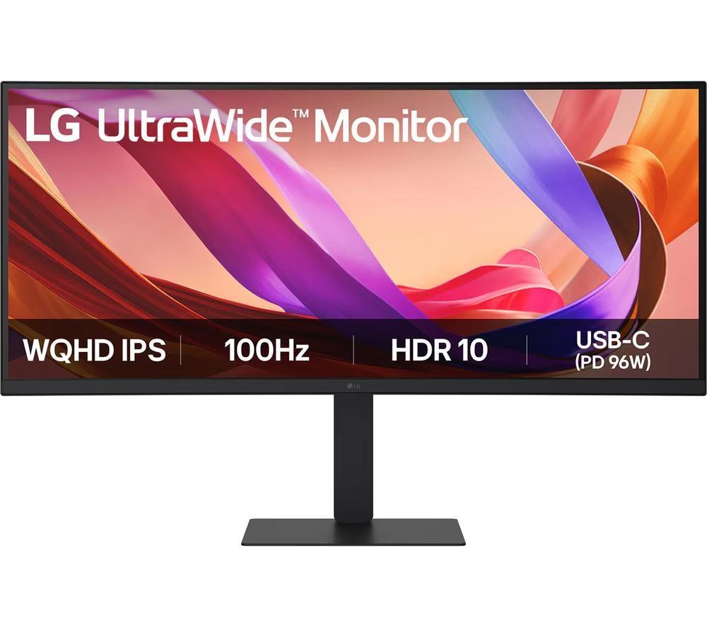 Lg Ultrawide 34U650a-B.aek Quad Hd 34" Curved Ips Monitor - Black, Black