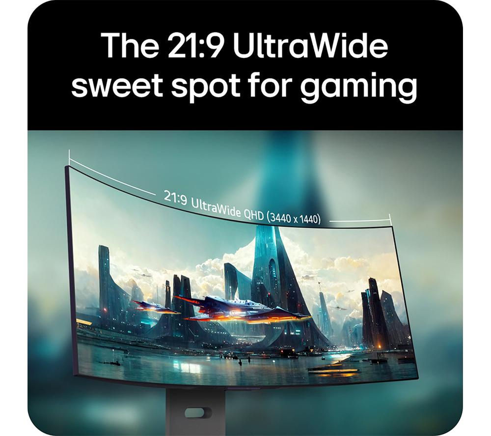LG UltraGear GX9 34GX900A-B Quad HD 34" Curved WOLED Gaming Monitor - Black image number 4 of 22