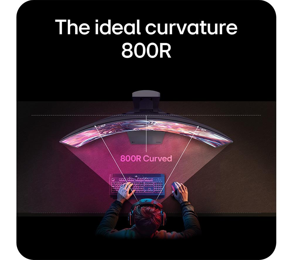 LG UltraGear GX9 34GX900A-B Quad HD 34" Curved WOLED Gaming Monitor - Black image number 5 of 22