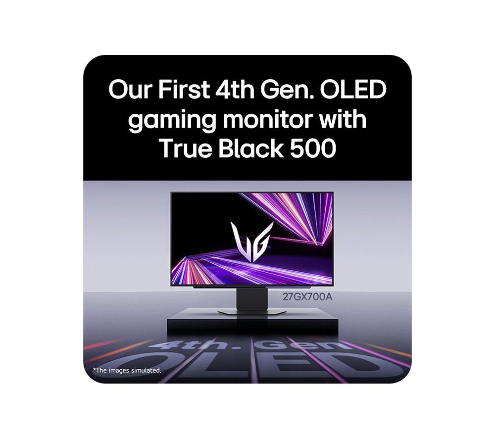 LG UltraGear GX7 27GX700A-B.AEK Quad HD 27" OLED Gaming Monitor - Black image number 2 of 26