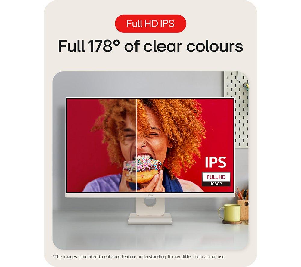 LG MyView Smart 27U511SA-W.AEK Full HD 27" IPS LCD Monitor - White image number 2 of 15