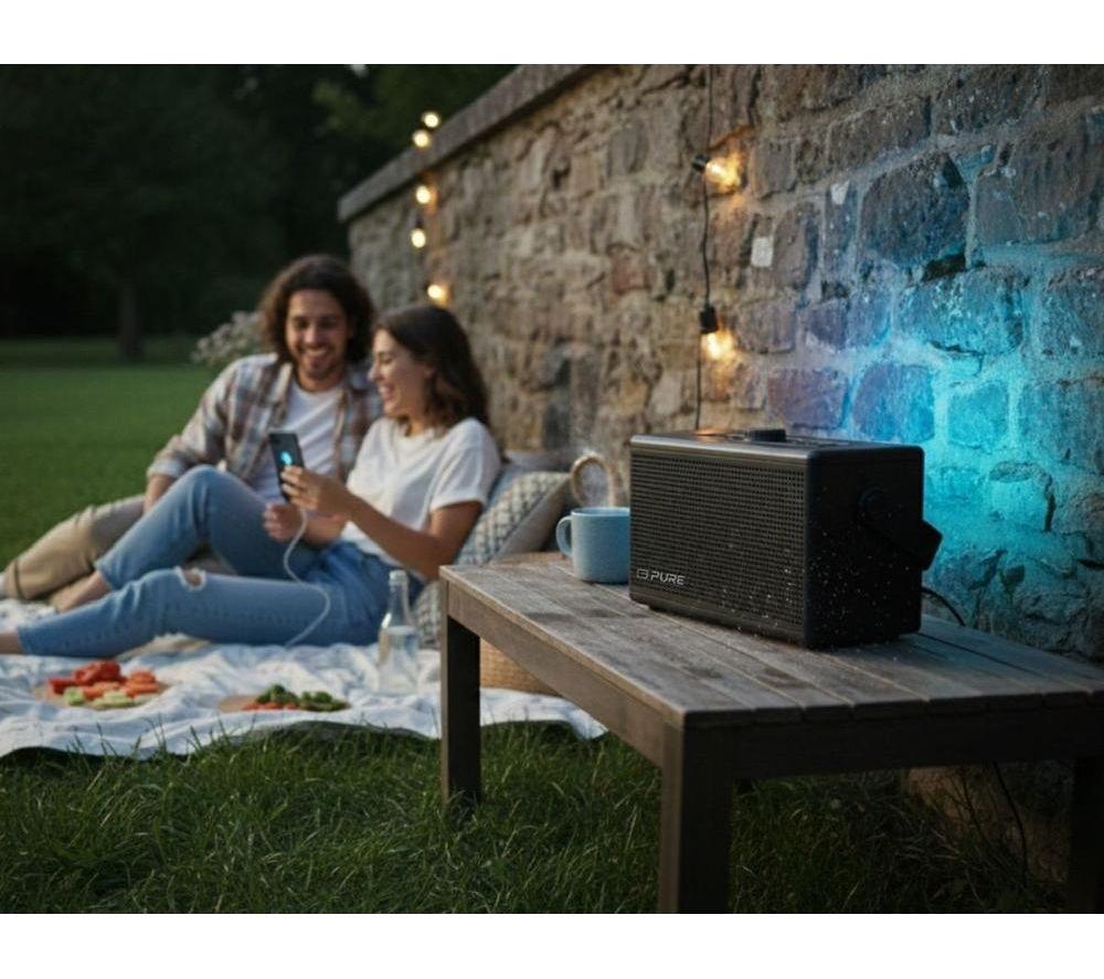 PURE Classic Aura Portable Bluetooth Speaker - Black image number 8 of 8