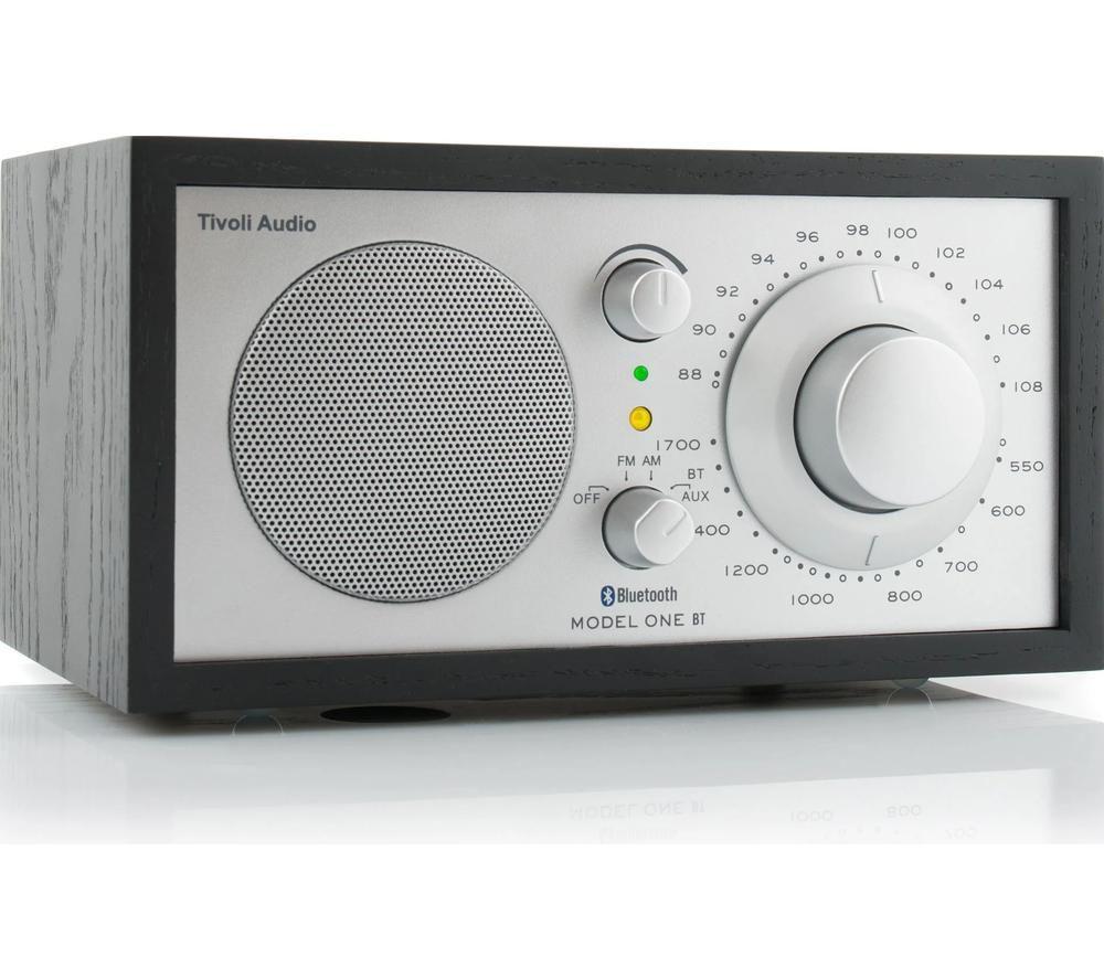 TIVOLI Model One M1BT-0183-ROW FM/AM Bluetooth Radio - Black Ash & Silver image number 2 of 3