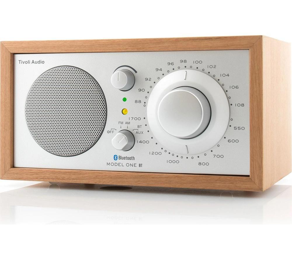 TIVOLI Model One BT M1BT-0184-ROW FM/AM Retro Bluetooth Radio - Cherry & Silver image number 2 of 4