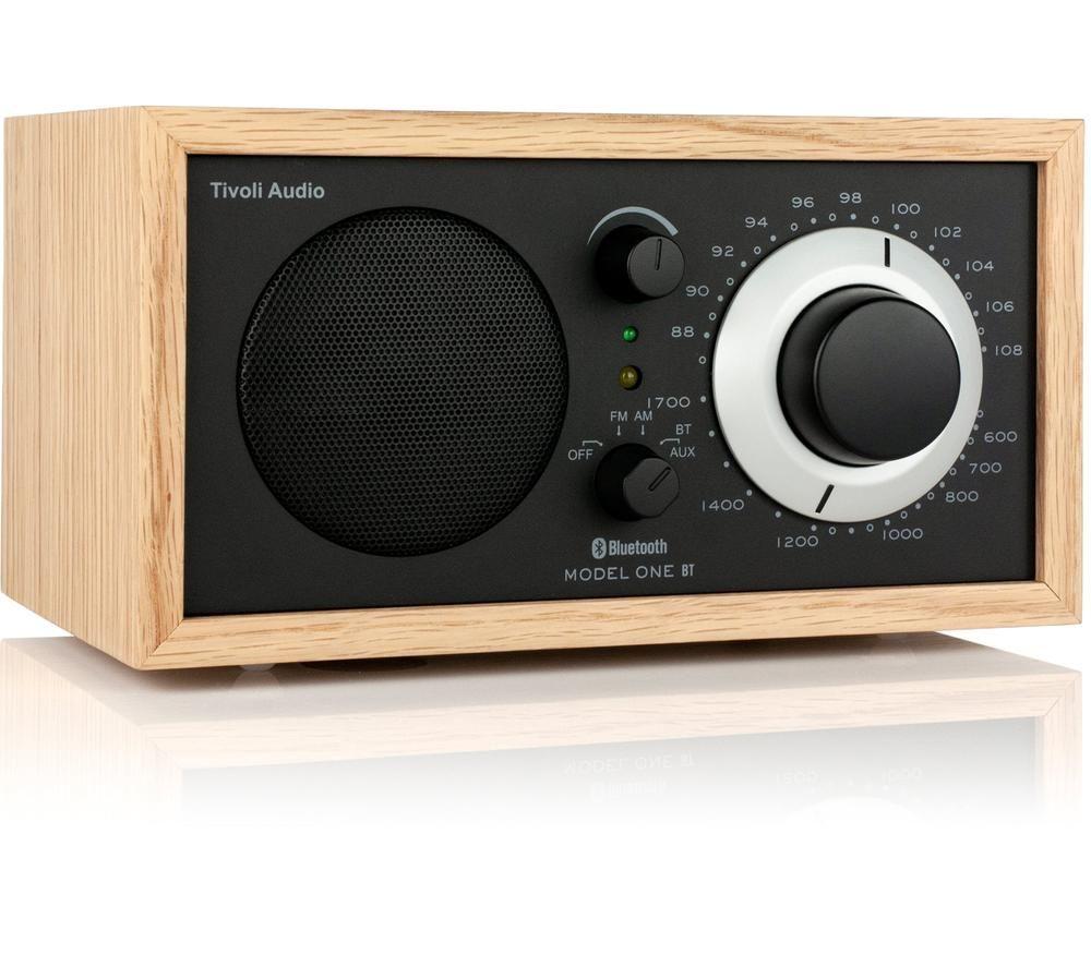 TIVOLI Model One M1BT-0620-ROW FM/AM Bluetooth Radio - Oak & Black image number 2 of 3