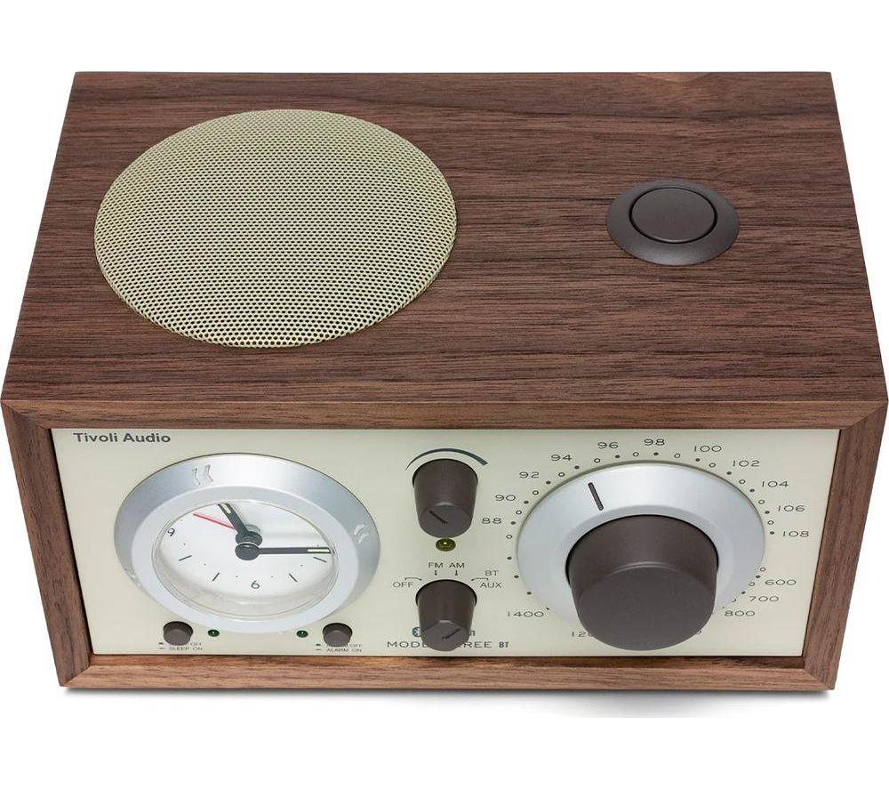 TIVOLI Model Three BT FM/AM Clock Radio - Walnut & Beige image number 4 of 6