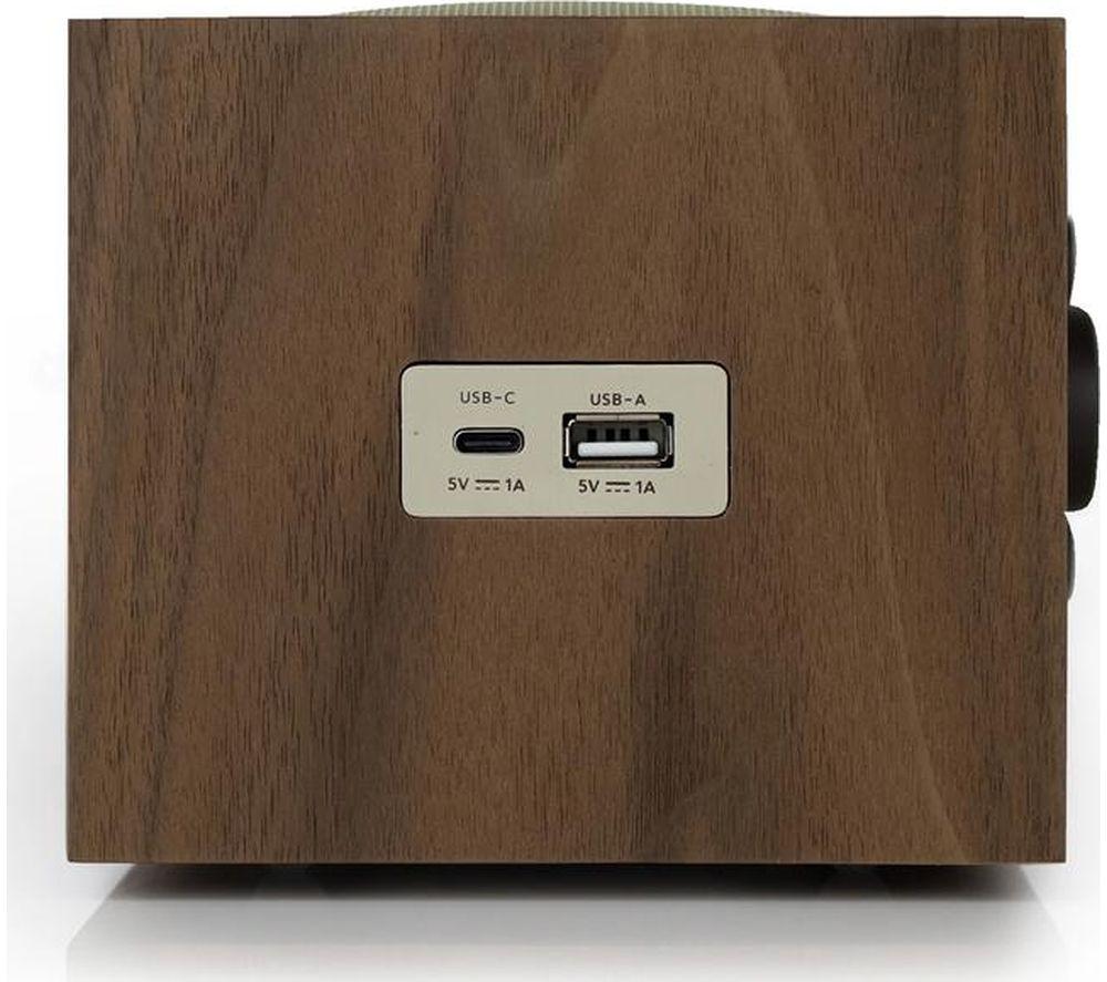 TIVOLI Model Three BT FM/AM Clock Radio - Walnut & Beige image number 5 of 6