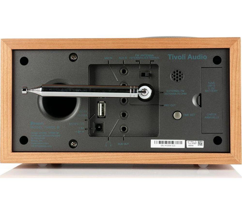 TIVOLI Model Three BT FM/AM Clock Radio - Cherry & Metallic Taupe image number 5 of 8