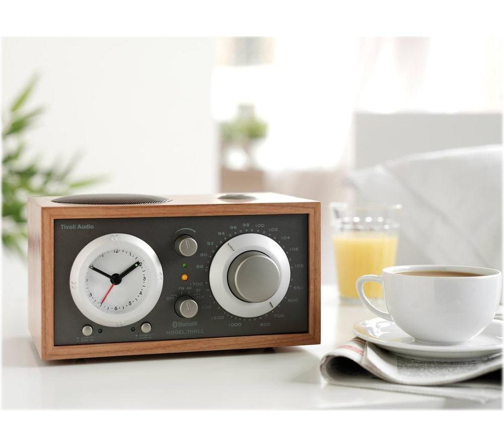 TIVOLI Model Three BT FM/AM Clock Radio - Cherry & Metallic Taupe image number 6 of 8