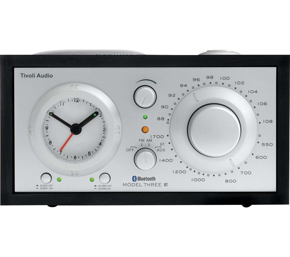 Tivoli Model Three Bt Fm/Am Clock Radio - Silver & Black, Silver/Grey,Black