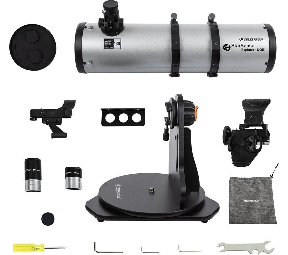 CELESTRON StarSense Explorer 22481-CGL 130AZ Tabletop Dobsonian Telescope - Silver image number 18 of 18