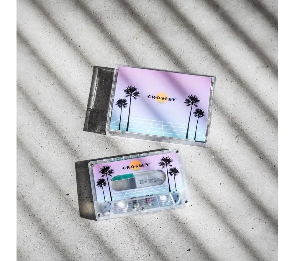 CROSLEY Cassette Tape CR3045A Portable Bluetooth Speaker - Vaporwave Translucent image number 4 of 7