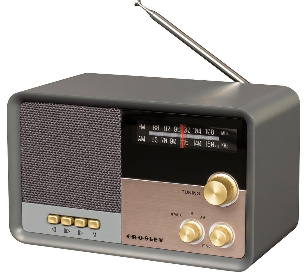 CROSLEY Tribute CR3036D-CL FM Bluetooth Radio - Charcoal image number 3 of 5