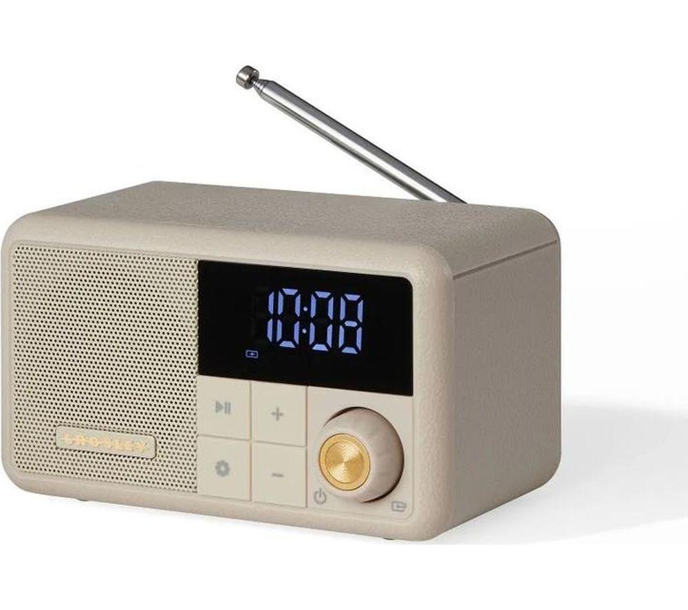 CROSLEY Cooper CR1121A Portable FM Bluetooth Radio - Pebble image number 2 of 6