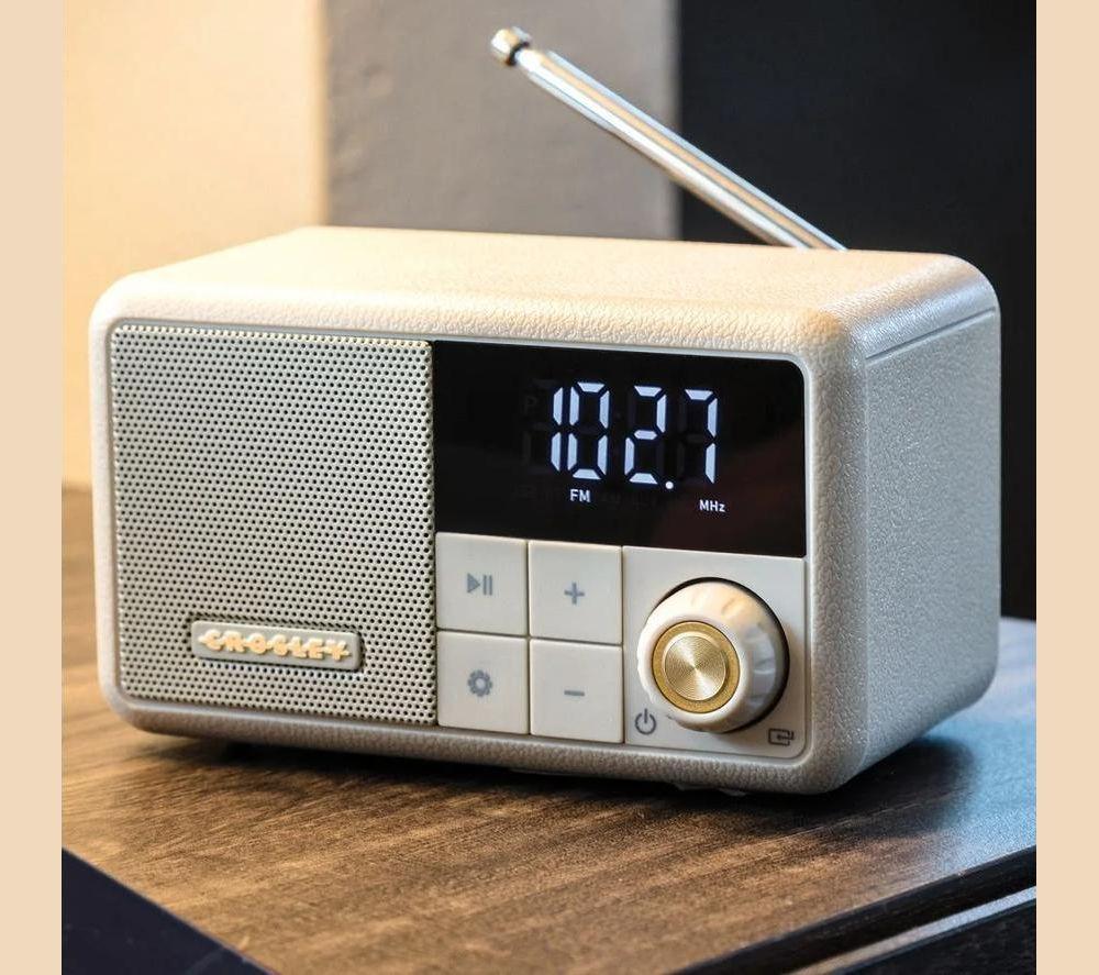 CROSLEY Cooper CR1121A Portable FM Bluetooth Radio - Pebble image number 6 of 6