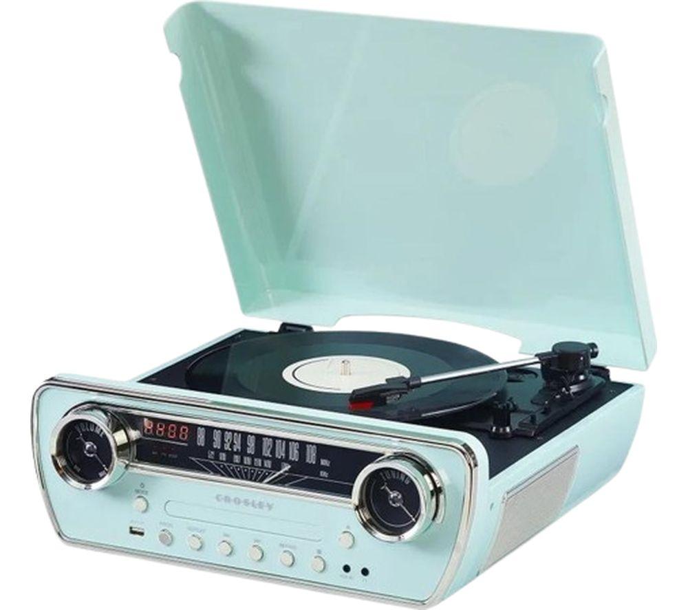 CROSLEY Powel 7-in-1 Music Centre - Aqua Blue image number 7 of 9