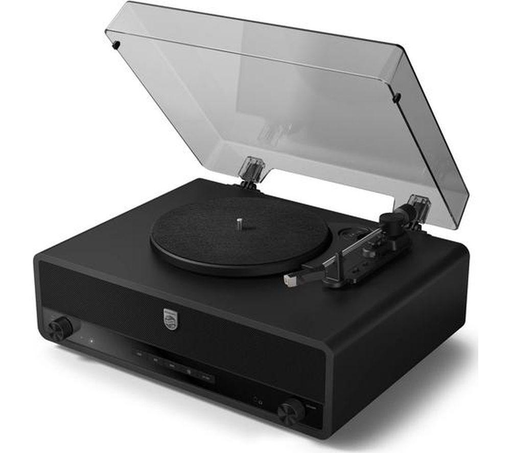 PHILIPS Century The Stevie Belt Drive Bluetooth Turntable - Black image number 2 of 6