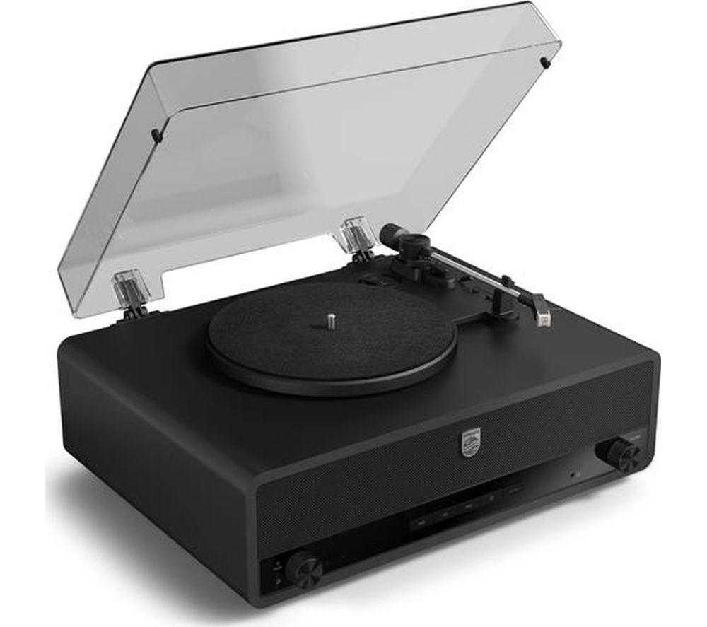 PHILIPS Century The Stevie Belt Drive Bluetooth Turntable - Black image number 3 of 6