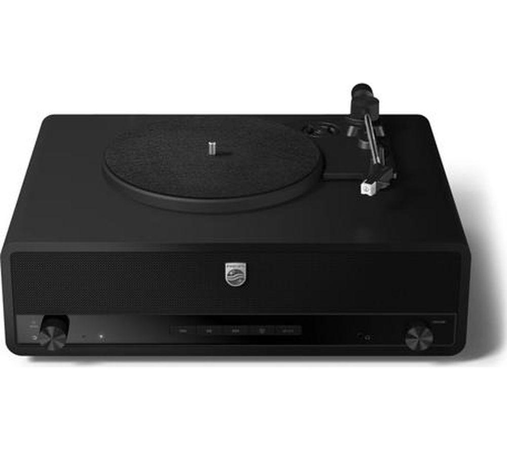 PHILIPS Century The Stevie Belt Drive Bluetooth Turntable - Black image number 4 of 6