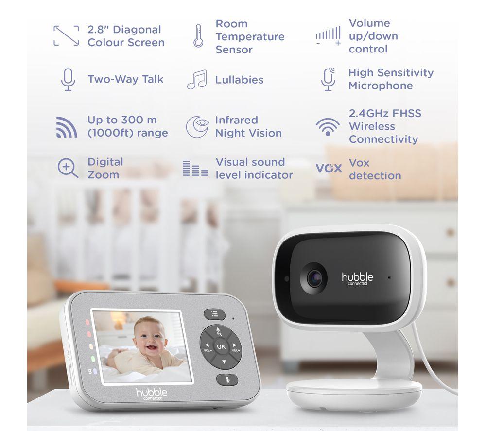 HUBBLE Nursery Explore 2.8&rdquo; Smart Baby Monitor - White image number 6 of 8