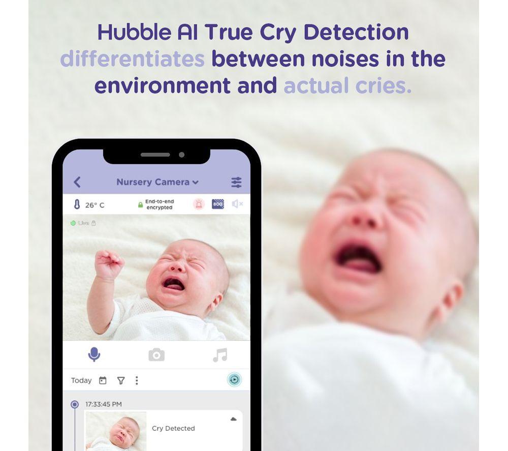 HUBBLE GoBaby 5" Smart Portable Baby Monitor - White image number 5 of 12
