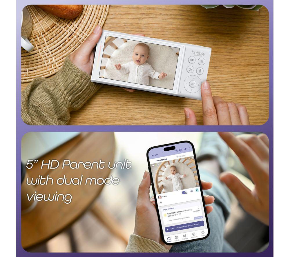 HUBBLE GoBaby 5" Smart Portable Baby Monitor - White image number 7 of 12