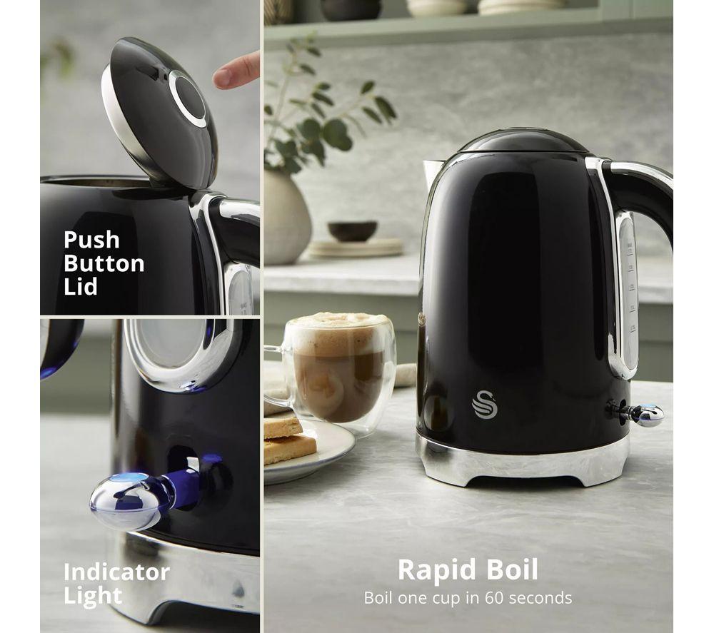 SWAN Solace 2-Slice Toaster & Cordless Jug Kettle Bundle - Black image number 6 of 8