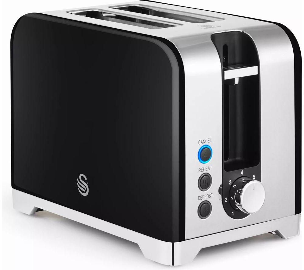 SWAN Solace 2-Slice Toaster & Cordless Jug Kettle Bundle - Black image number 8 of 8