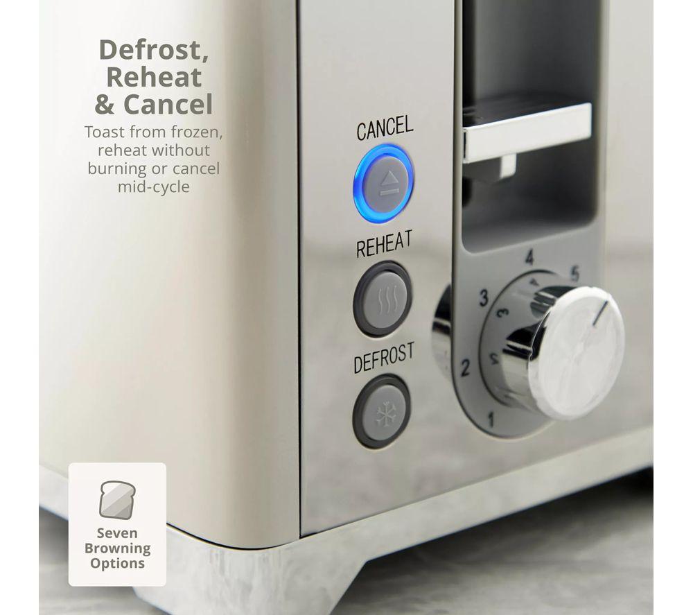 SWAN Solace 2-Slice Toaster & Cordless Jug Kettle Bundle - Cream image number 3 of 8