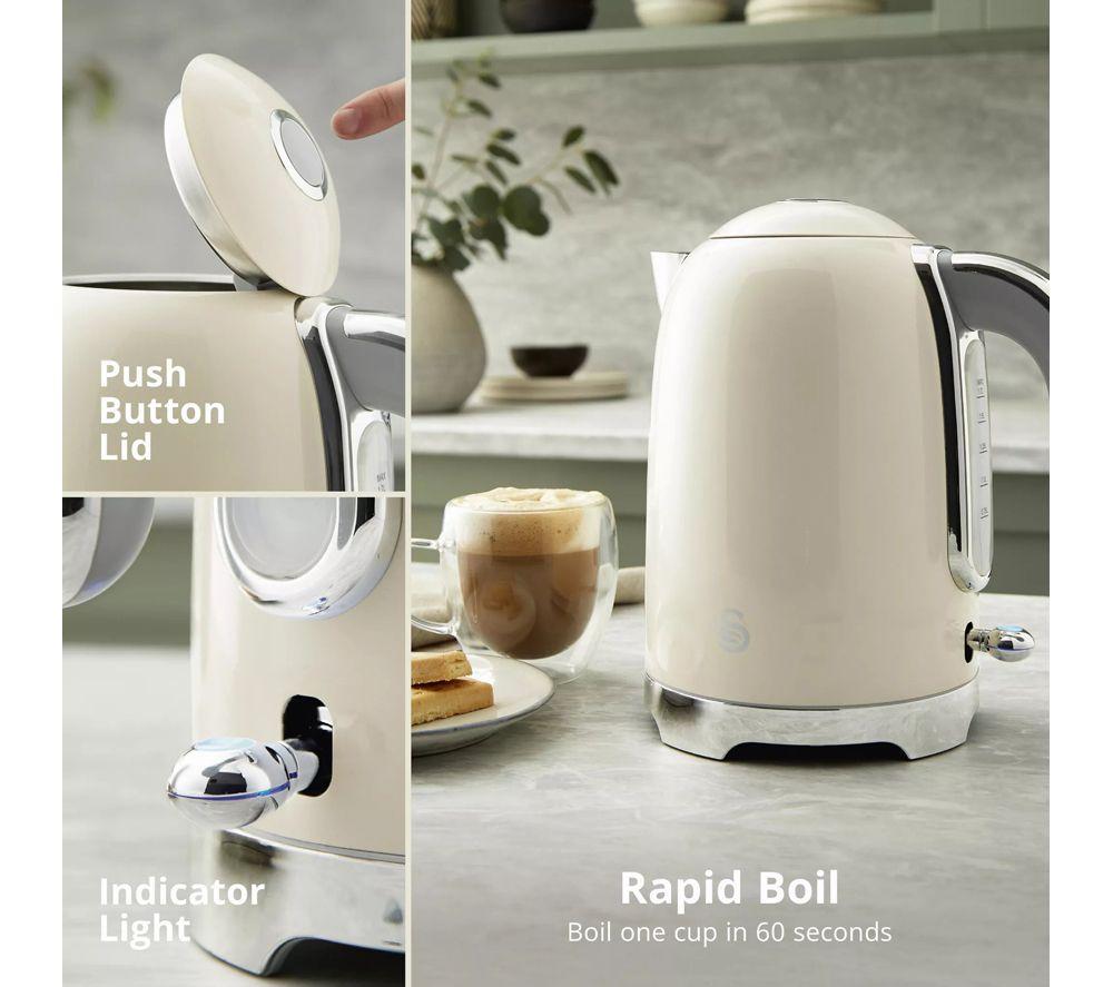 SWAN Solace 2-Slice Toaster & Cordless Jug Kettle Bundle - Cream image number 6 of 8