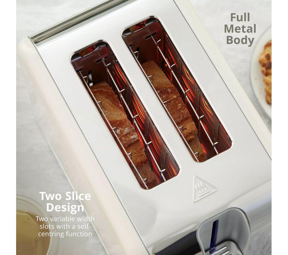 SWAN Solace 2-Slice Toaster & Cordless Jug Kettle Bundle - Cream image number 7 of 8