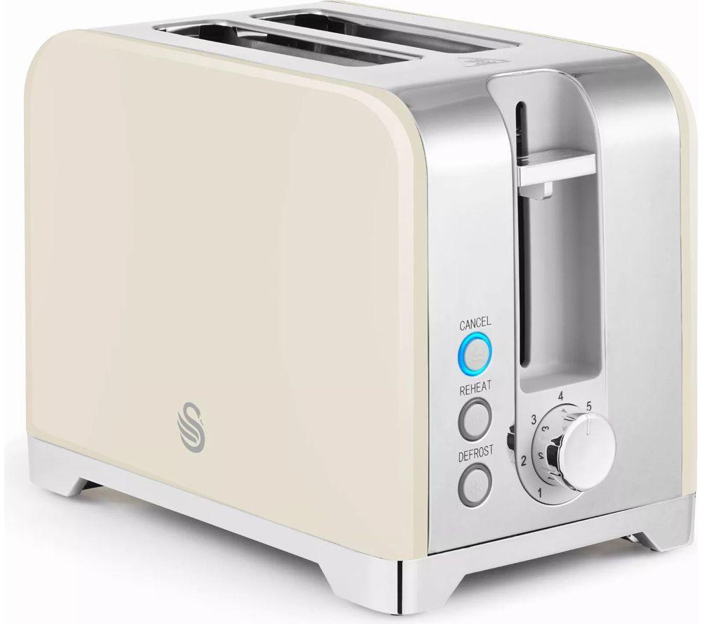 SWAN Solace 2-Slice Toaster & Cordless Jug Kettle Bundle - Cream image number 8 of 8