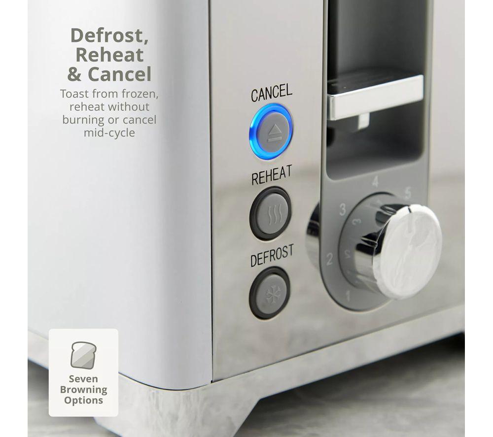 SWAN Solace 2-Slice Toaster & Cordless Jug Kettle Bundle - White image number 4 of 8