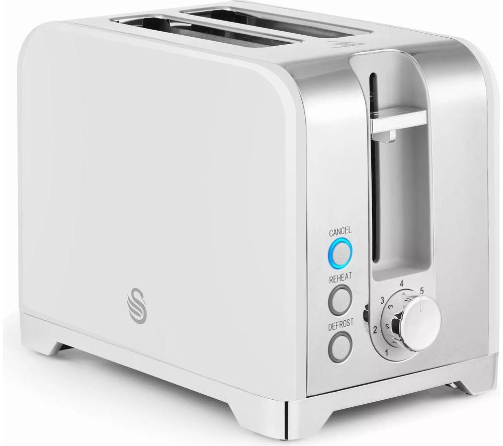 SWAN Solace 2-Slice Toaster & Cordless Jug Kettle Bundle - White image number 8 of 8