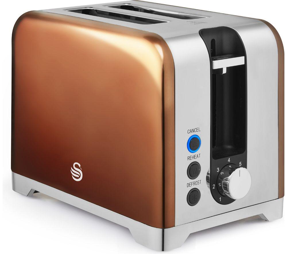 SWAN Solace 2-Slice Toaster & Cordless Jug Kettle Bundle - Copper image number 3 of 9