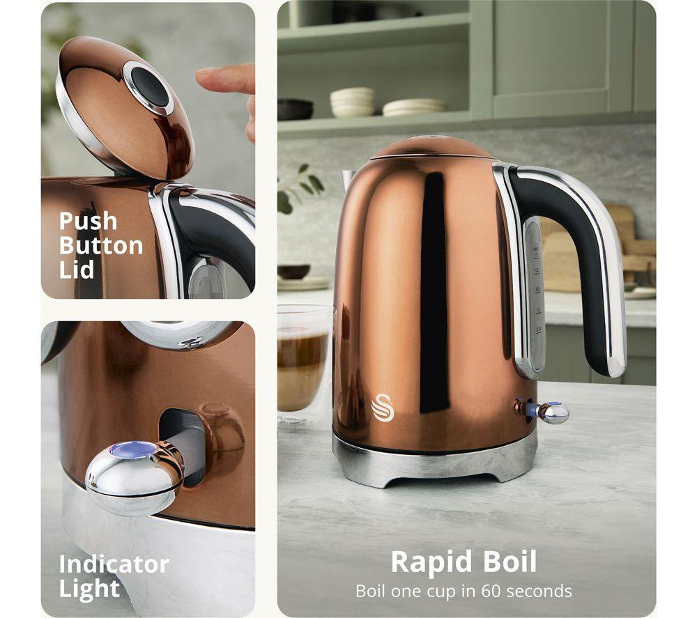 SWAN Solace 2-Slice Toaster & Cordless Jug Kettle Bundle - Copper image number 8 of 9