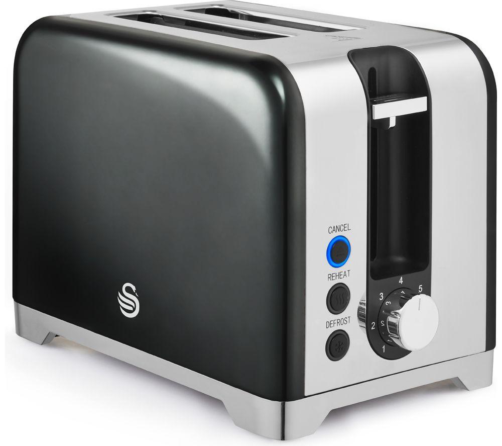 SWAN Solace 2-Slice Toaster & Cordless Jug Kettle Bundle - Graphite image number 3 of 9