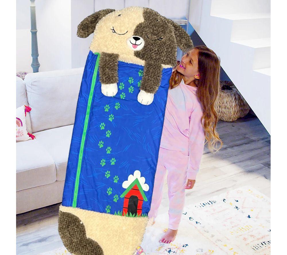 HAPPY NAPPERS Brown Cuddly Dog 2-in-1 Plush Toy & Sleeping Bag - Large image number 3 of 3