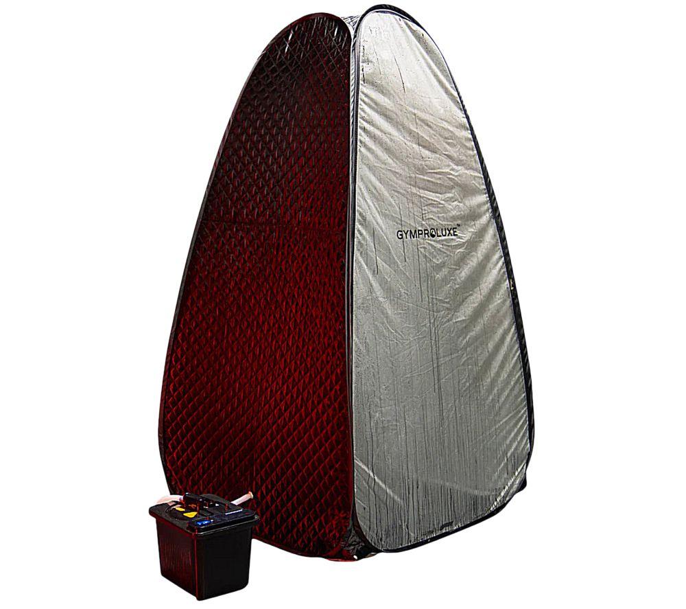 Gymproluxe Tropical Sauna Pod - Black & Transparent, Black,Clear,Silver/Grey