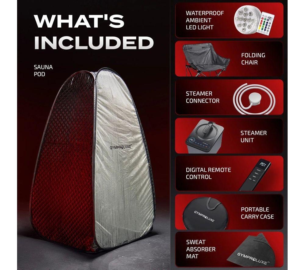 GYMPROLUXE Tropical Sauna Pod - Black & Transparent image number 2 of 7