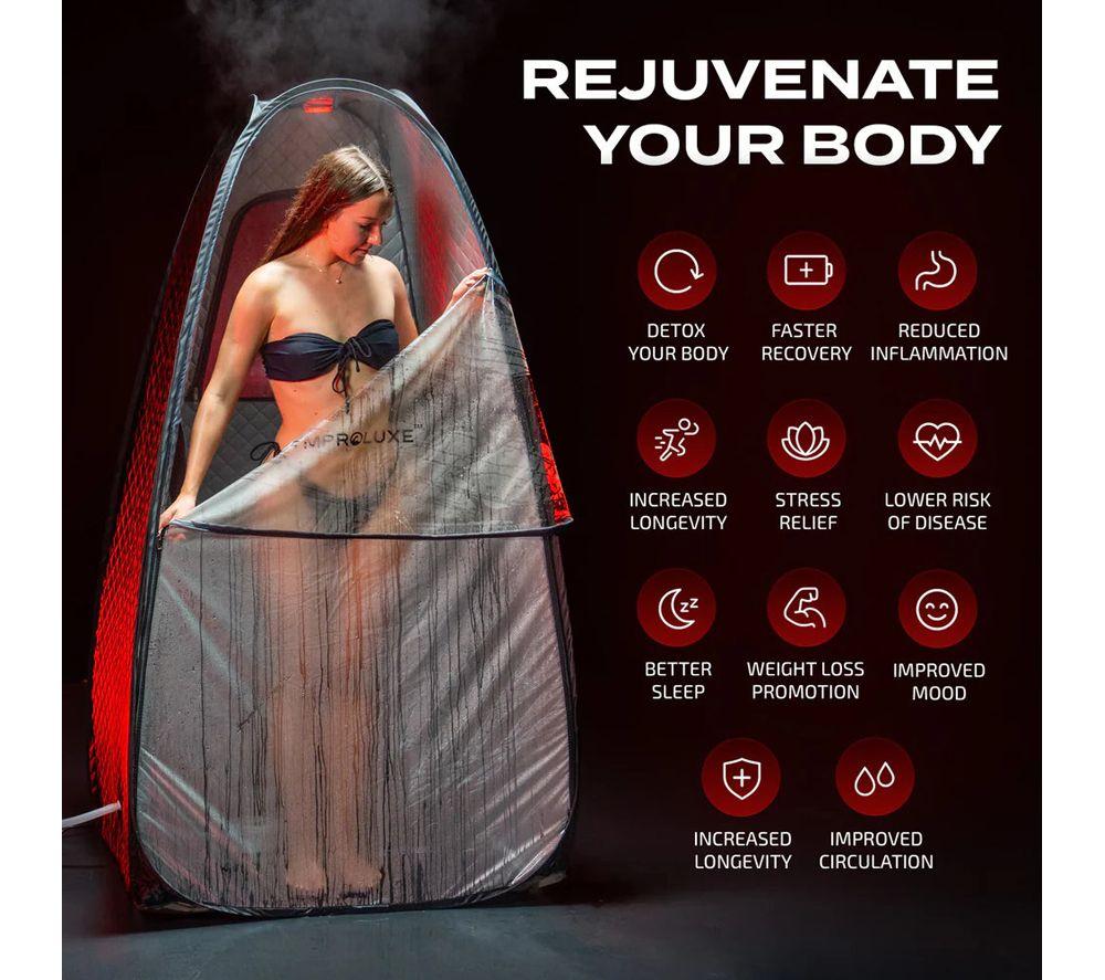 GYMPROLUXE Tropical Sauna Pod - Black & Transparent image number 4 of 7