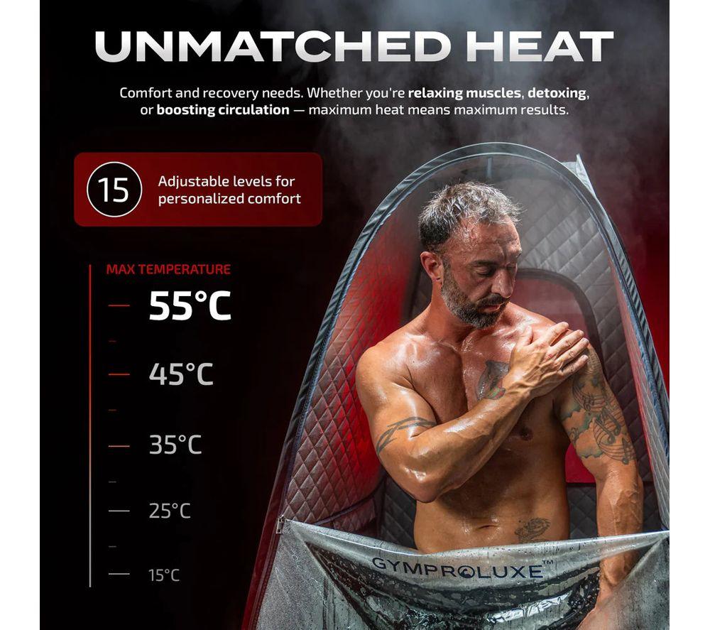 GYMPROLUXE Tropical Sauna Pod - Black & Transparent image number 5 of 7