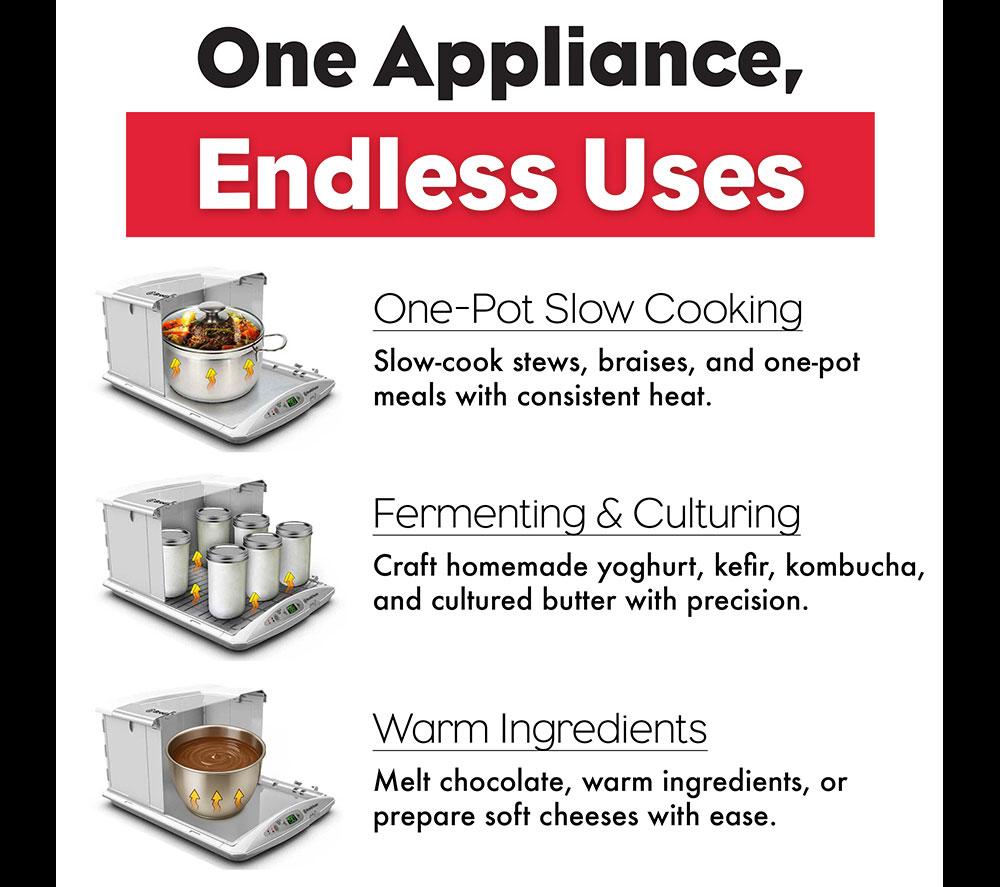 BROD & TAYLOR FP-205 Folding Proofer & Slow Cooker - White image number 7 of 8