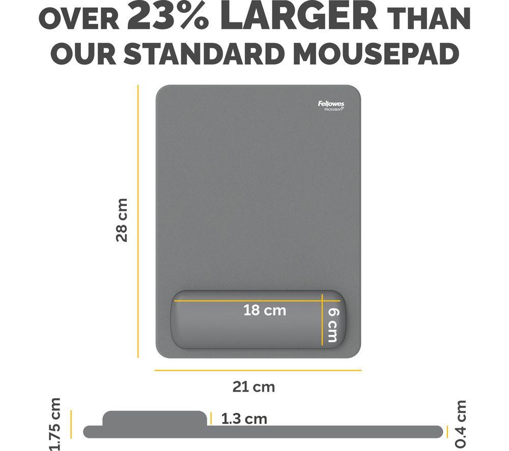FELLOWES Breyta Mouse Mat - Grey, XL image number 5 of 9