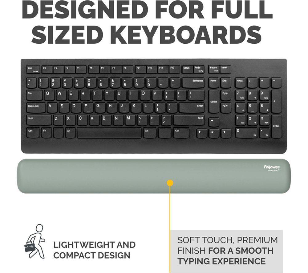 FELLOWES Breyta Silicone Keyboard Wrist Rest - Sage image number 4 of 8