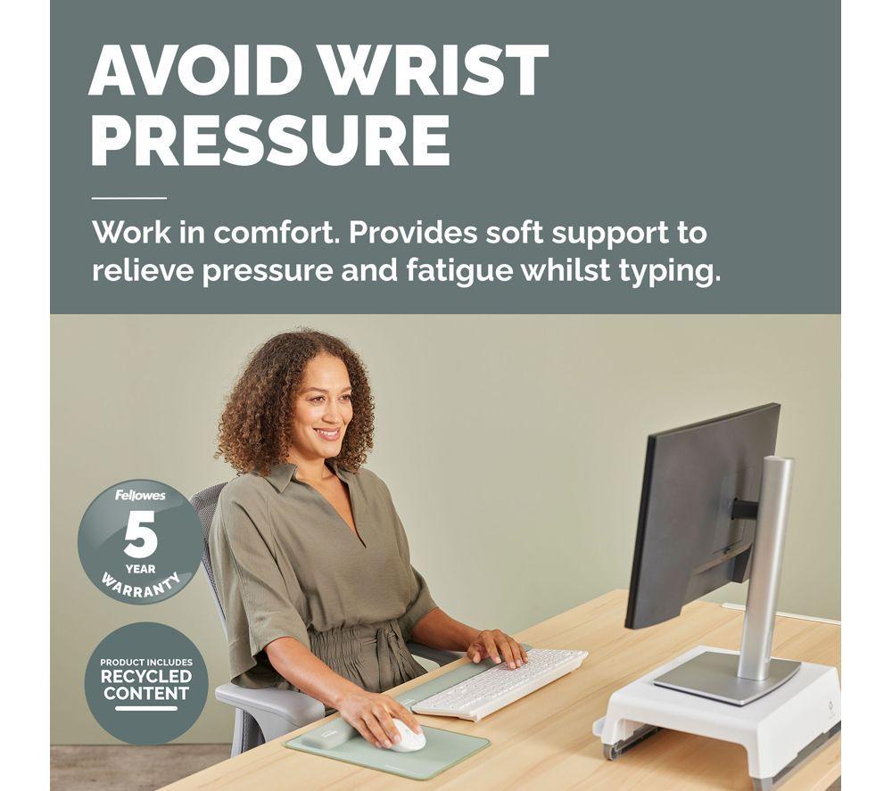 FELLOWES Breyta Silicone Keyboard Wrist Rest - Sage image number 8 of 8