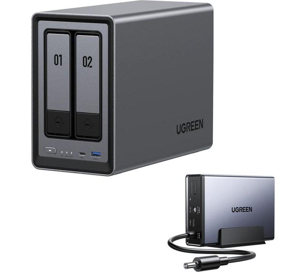 Buy UGREEN NASync DXP2800 NAS Enclosure - 2 Bay, Black | Currys