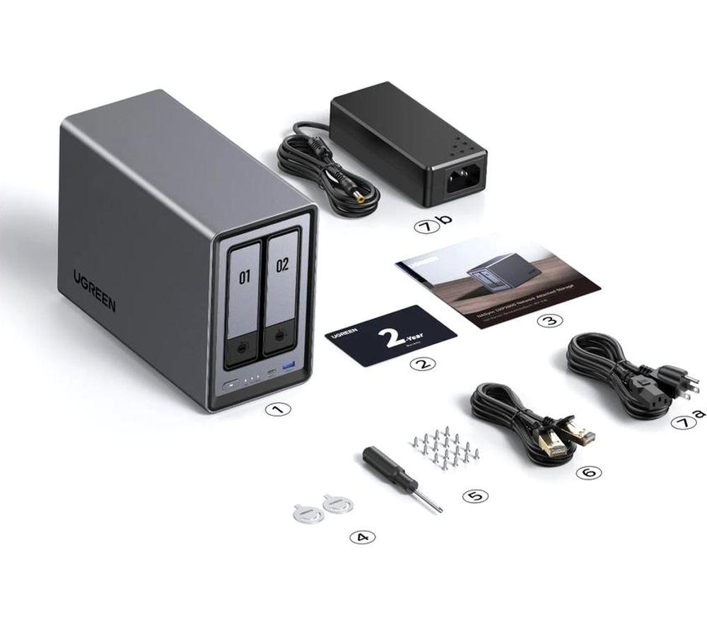 Buy UGREEN NASync DXP2800 NAS Enclosure - 2 Bay, Black | Currys