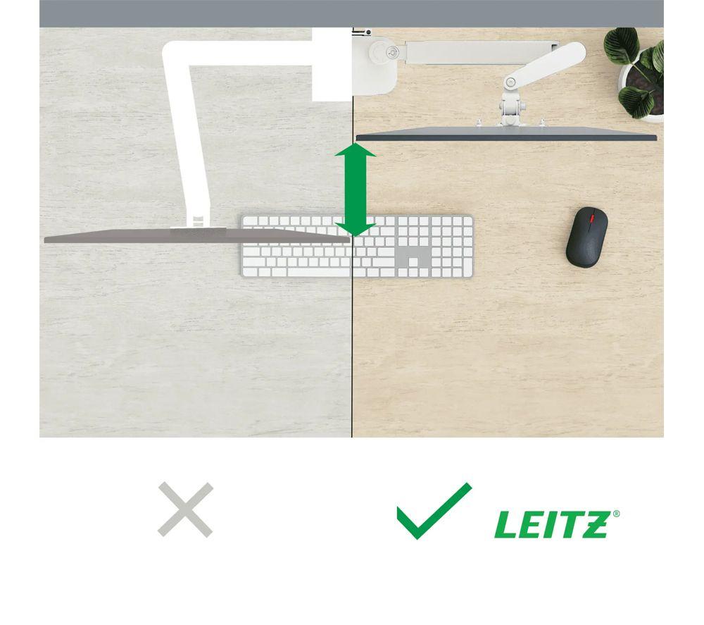 LEITZ Ergo Dual Arm Tilt & Swivel 17-32" Monitor Desk Mount White image number 5 of 7