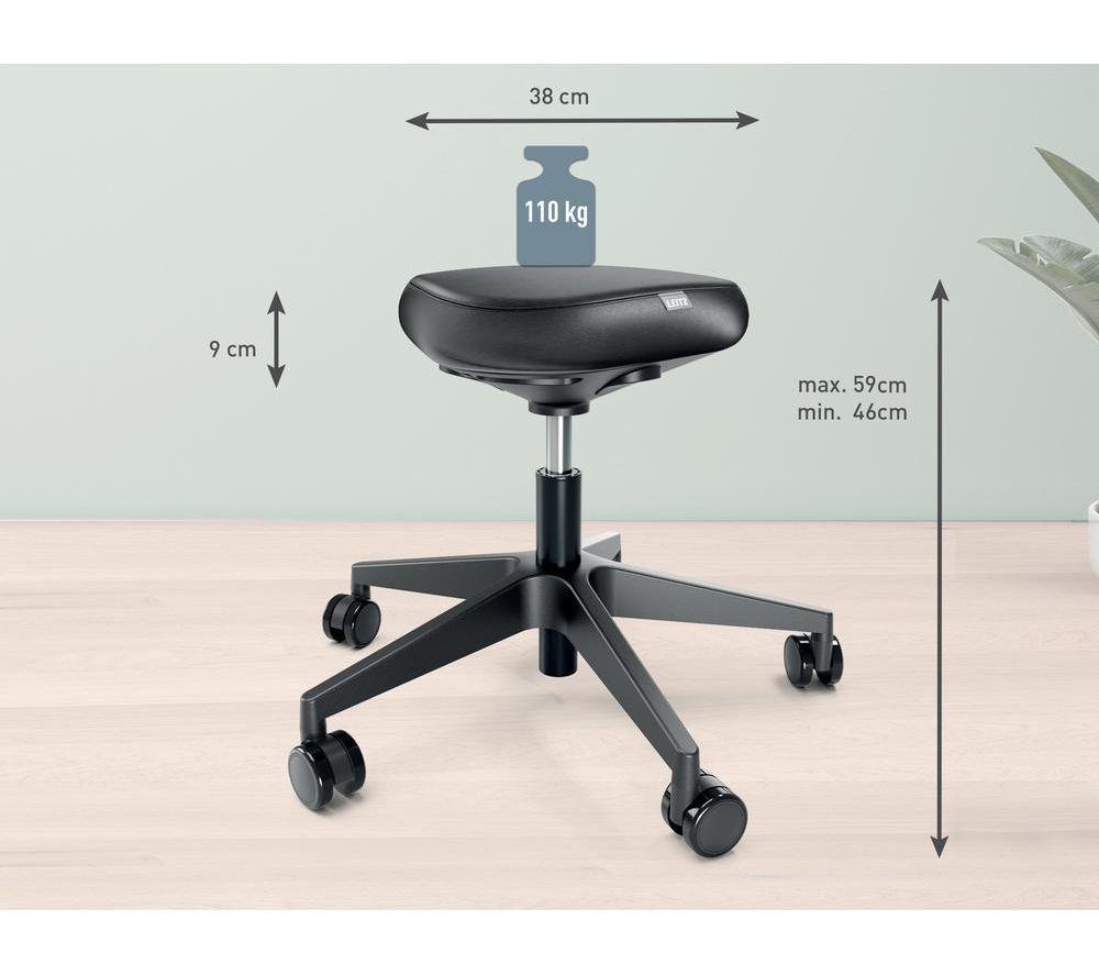 LEITZ Ergo Active Sitting Stool - Black image number 7 of 10